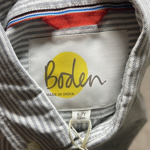 Boden‎ Kids Button Down Long Sleeve Top - Size 6-7Y - Picture 6 of 7